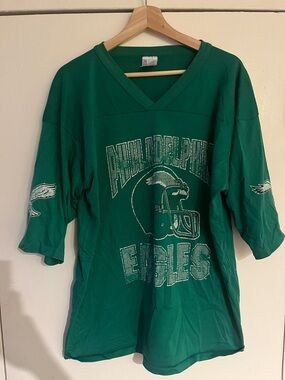 Vintage 80s NFL Philadelphia Eagles Green Short Sleeve Tee